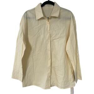 NWT Commense Yellow Button Down Shirt